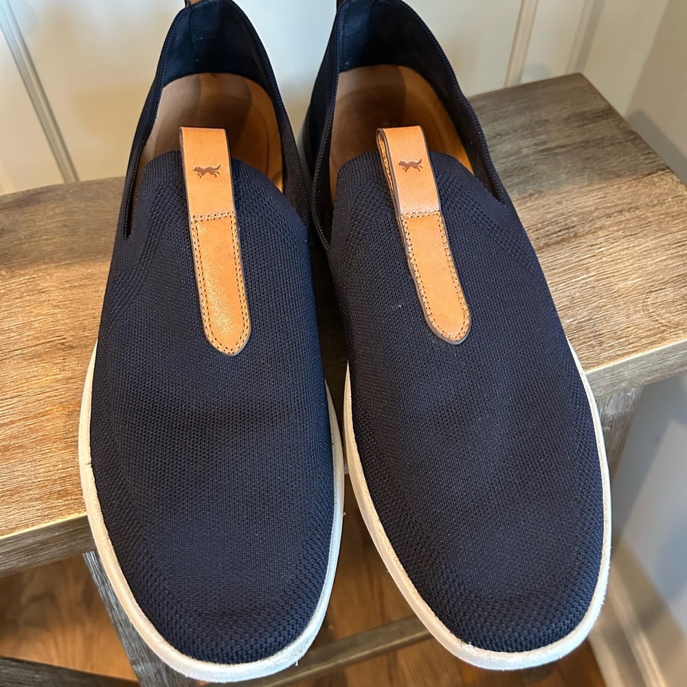 Wolf & Shepherd SWIFTKNIT™ DERBY Navy Blue Sneakers Leather Accents Sz 14 EXLNT - Picture 4 of 11